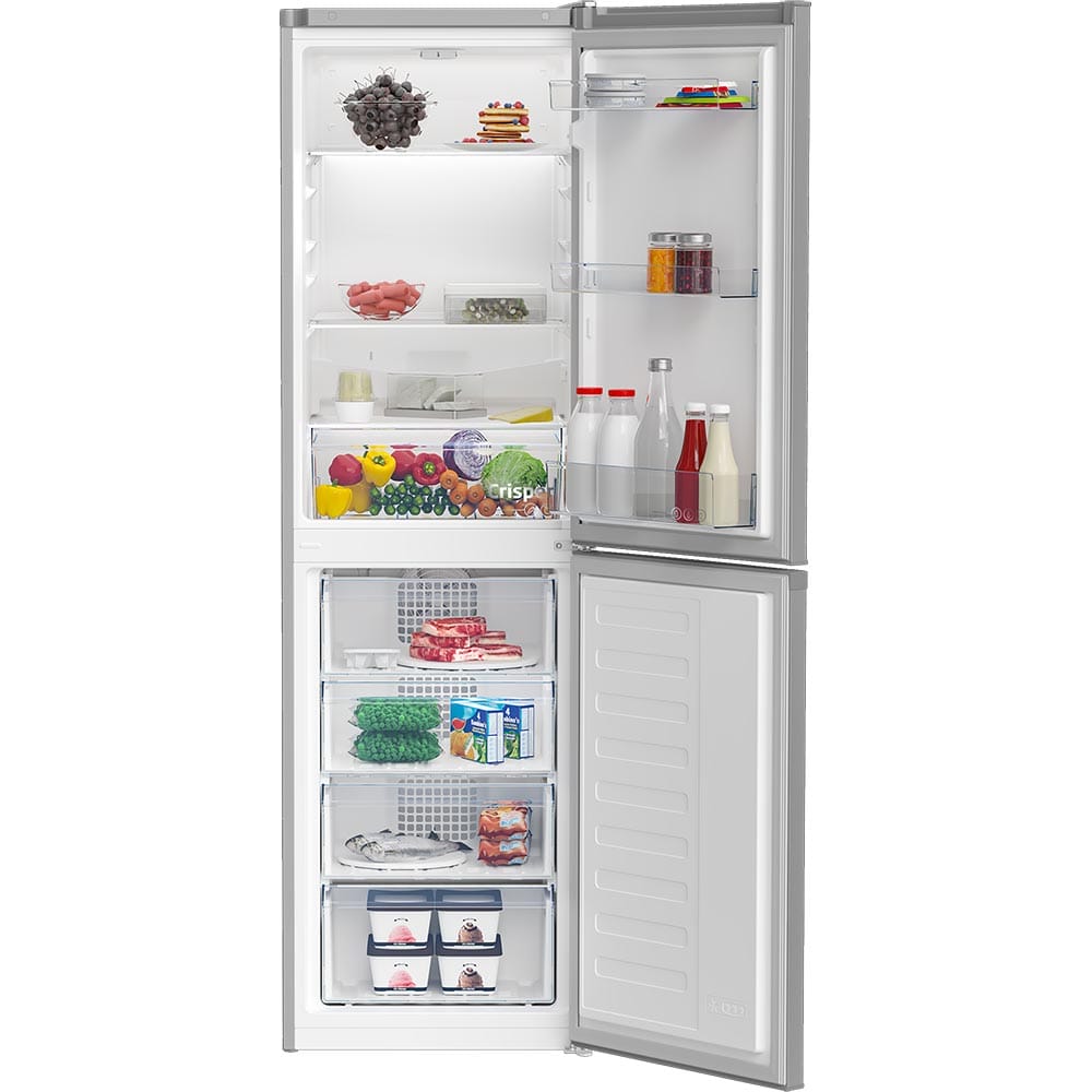 Beko CCFM4582S 182cm Tall Fridge Freezer, 168L Fridge, 102L Freezer, 54cm Wide, Frost Free, Silver image 9
