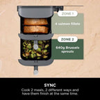 Ninja Double Stack XL 2-Drawer 9.5L Air Fryer in Grey SL400UK image 7