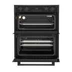 Blomberg ROTN9202DX Built Under Double Electric Oven, 72cm High, Main Oven Fan, Top Conventional Oven and Grill, Black Steel image 1