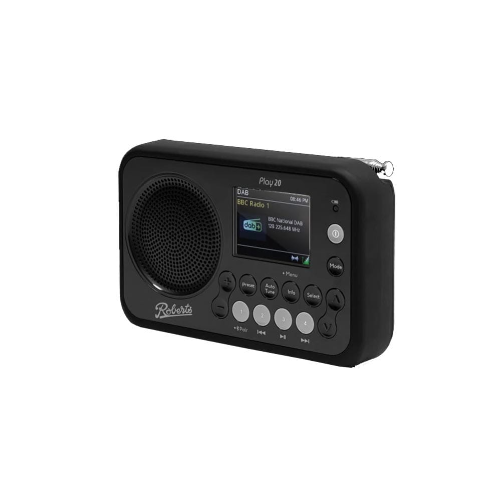 Roberts Radio PLAY20BLK DAB Radio in Black image 1