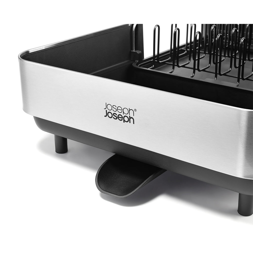 Joseph Joseph Extend™ Steel Plus Expandable Dish Drainer with Wine Glass Rack - Black (6500040)
