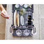 Joseph Joseph Extend™ Steel Plus Expandable Dish Drainer with Wine Glass Rack - Black (6500040)