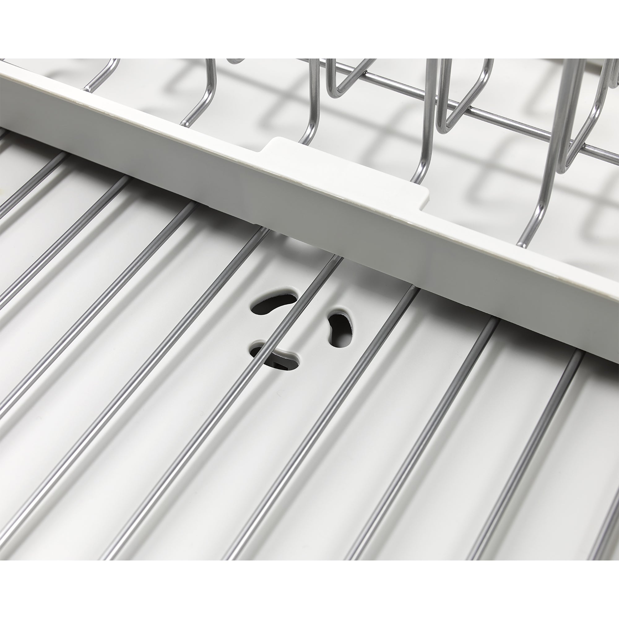 Joseph Joseph Extend™ Steel Plus Expandable Dish Drainer with Wine Glass Rack - Stone (6500041)
