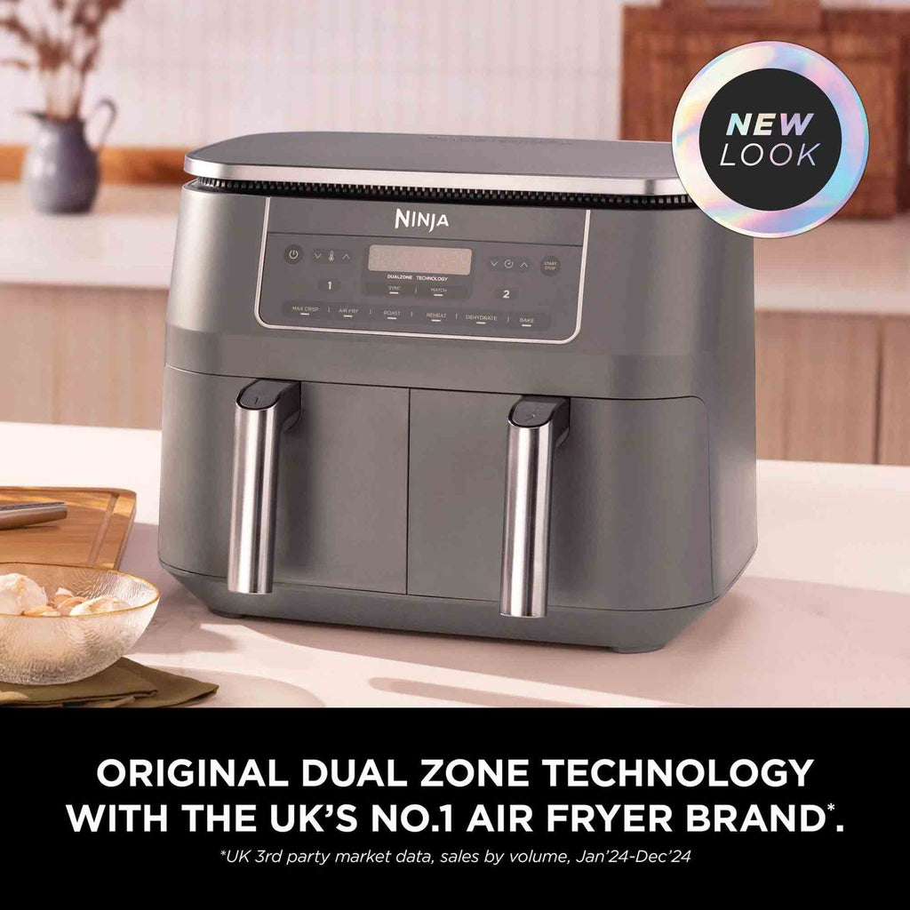 Ninja 7.6 litre 6-in-1 Dual Zone Air Fryer in Gun Metal Grey - DZ300UK image 1