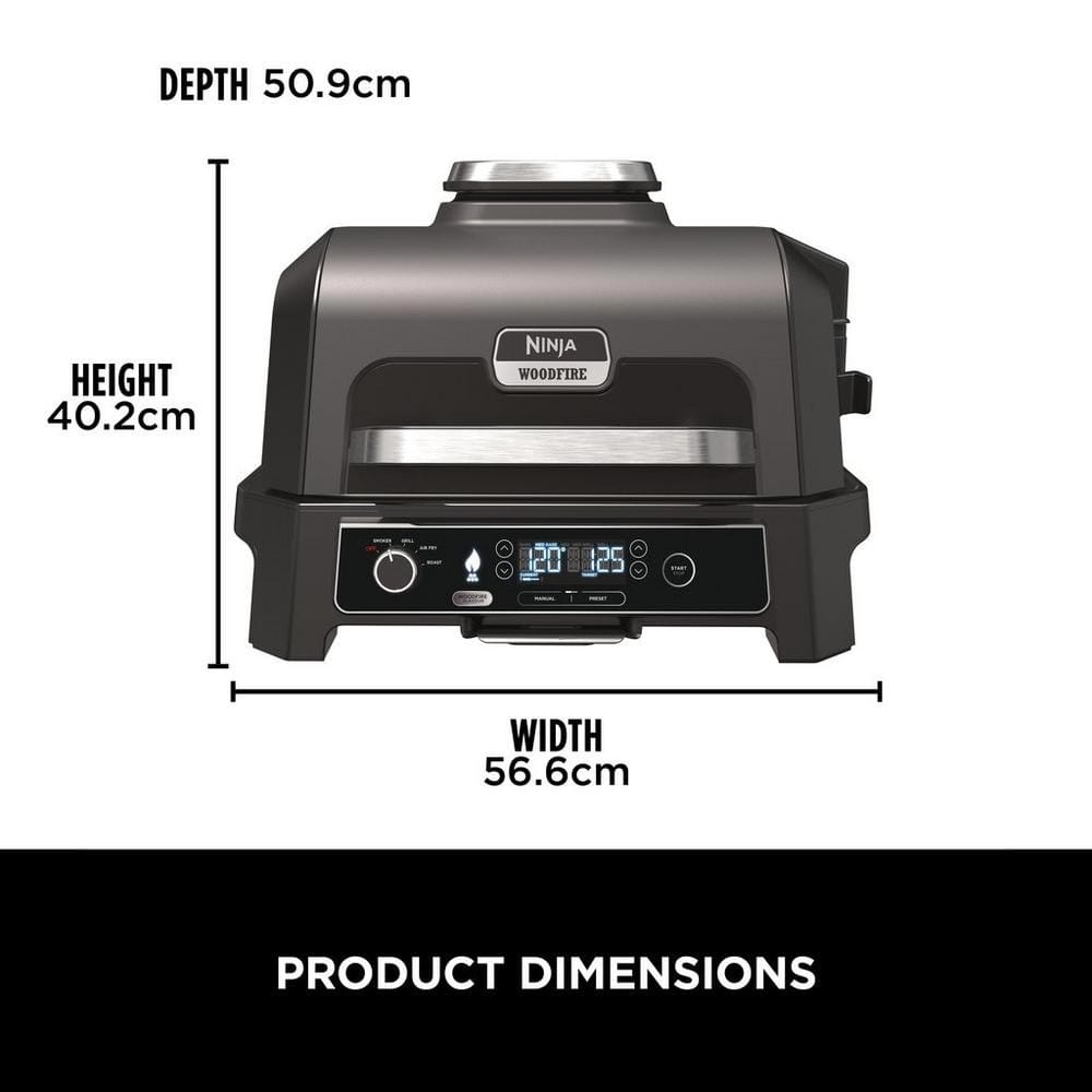 Ninja Woodfire Pro XL Electric BBQ Grill & Smoker OG850UK image 2