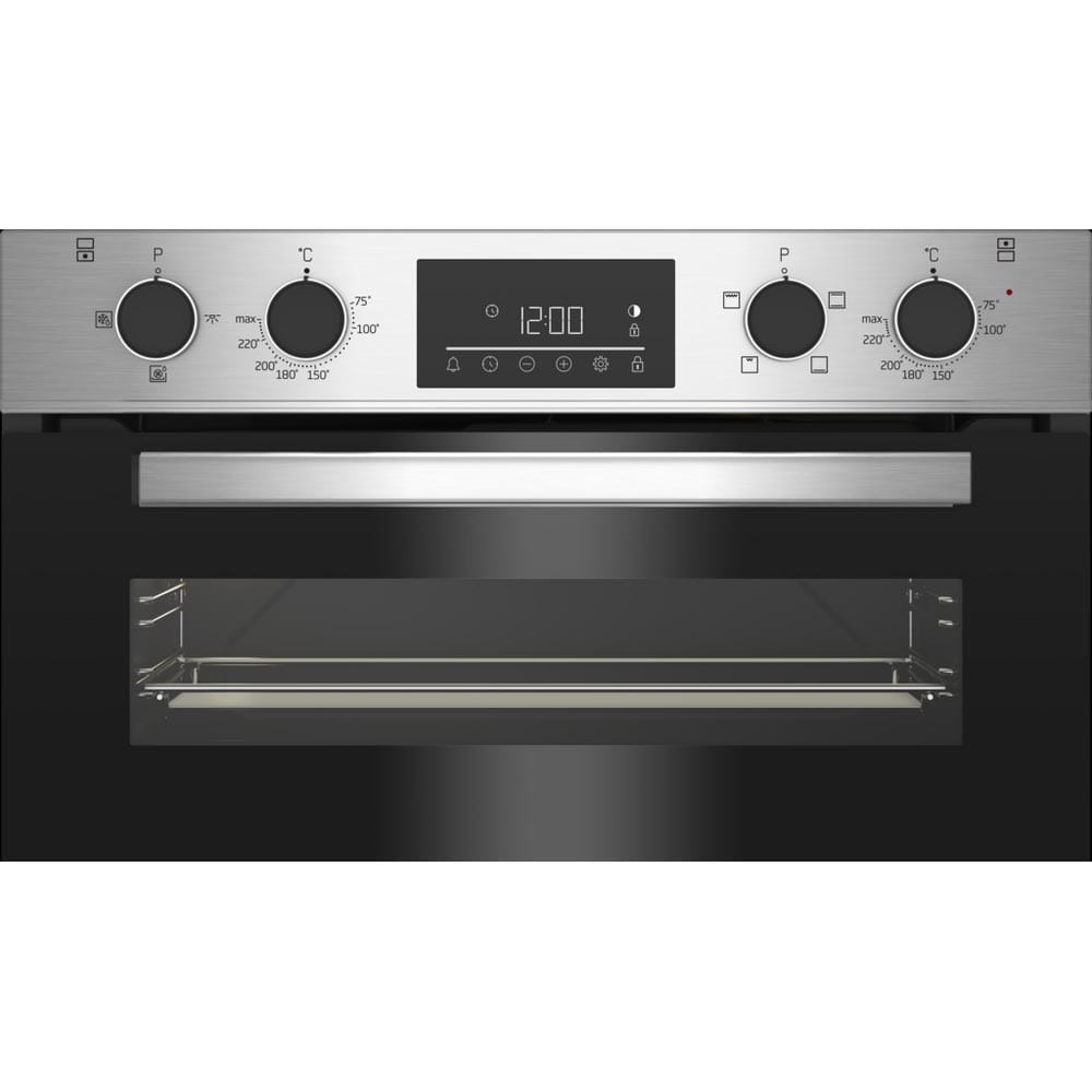 Beko CTFY22309X Built Under Double Electric Oven, 72cm High, Main Oven Fan, Top Conventional Oven and Grill, Stainless Steel image 4