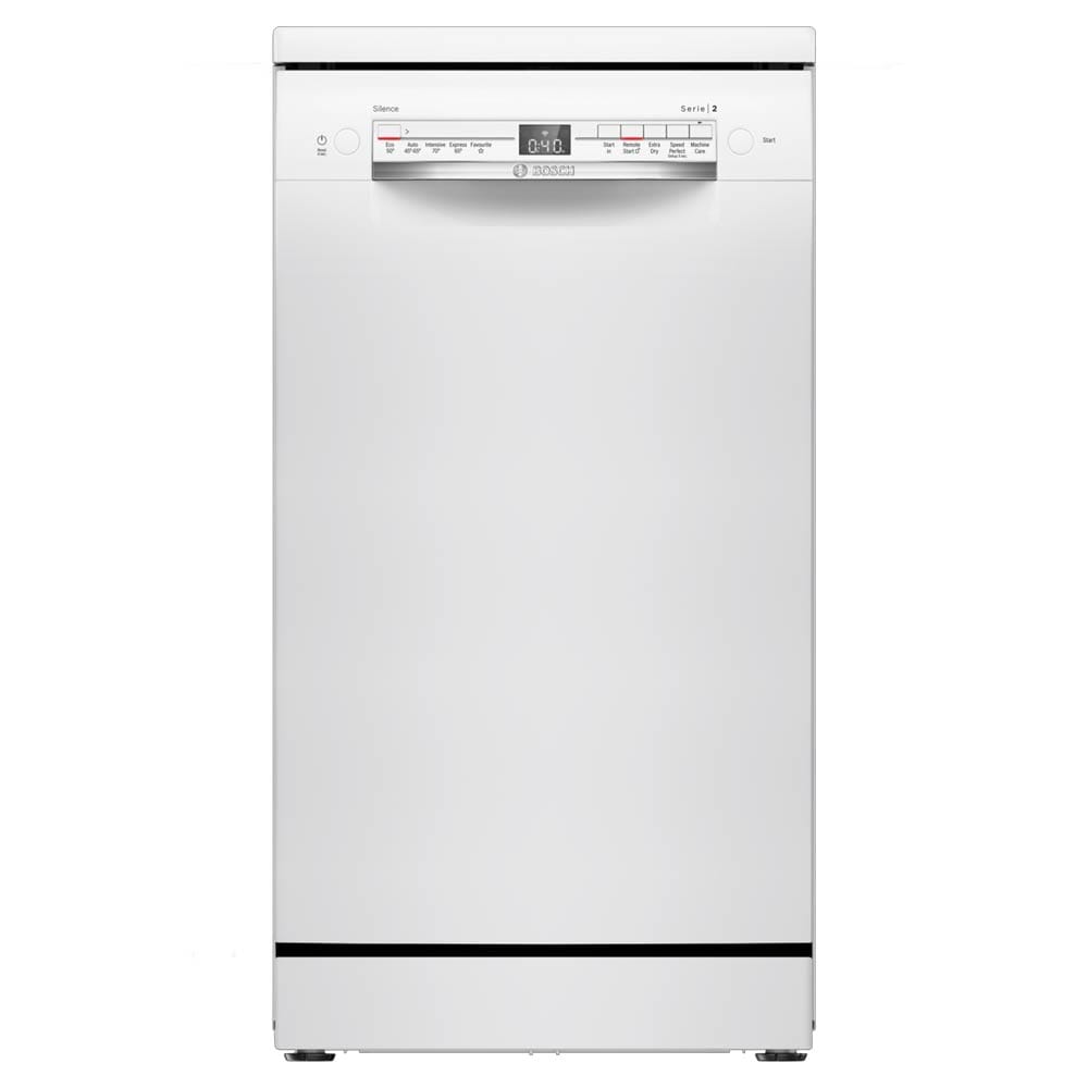 Bosch SPS2IKW01G 9 Place Setting Freestanding Slimline Dishwasher, 45cm Wide, White