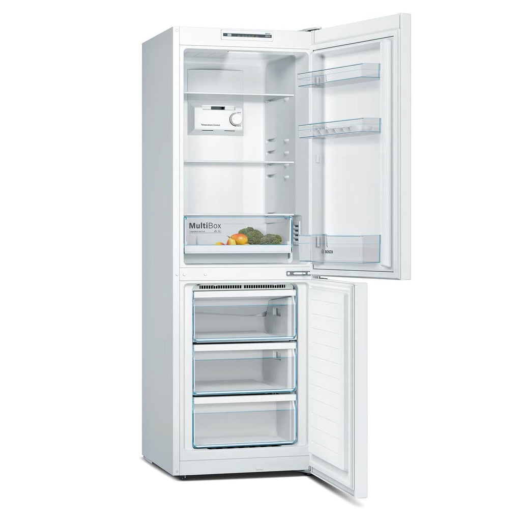 Bosch KGN33NWEBG 176cm Tall Fridge Freezer, 193 Litre Fridge, 89 Litre Freezer, 60cm Wide, Frost free, White image 1