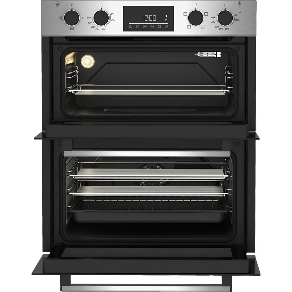 Beko CTFY22309X Built Under Double Electric Oven, 72cm High, Main Oven Fan, Top Conventional Oven and Grill, Stainless Steel image 5