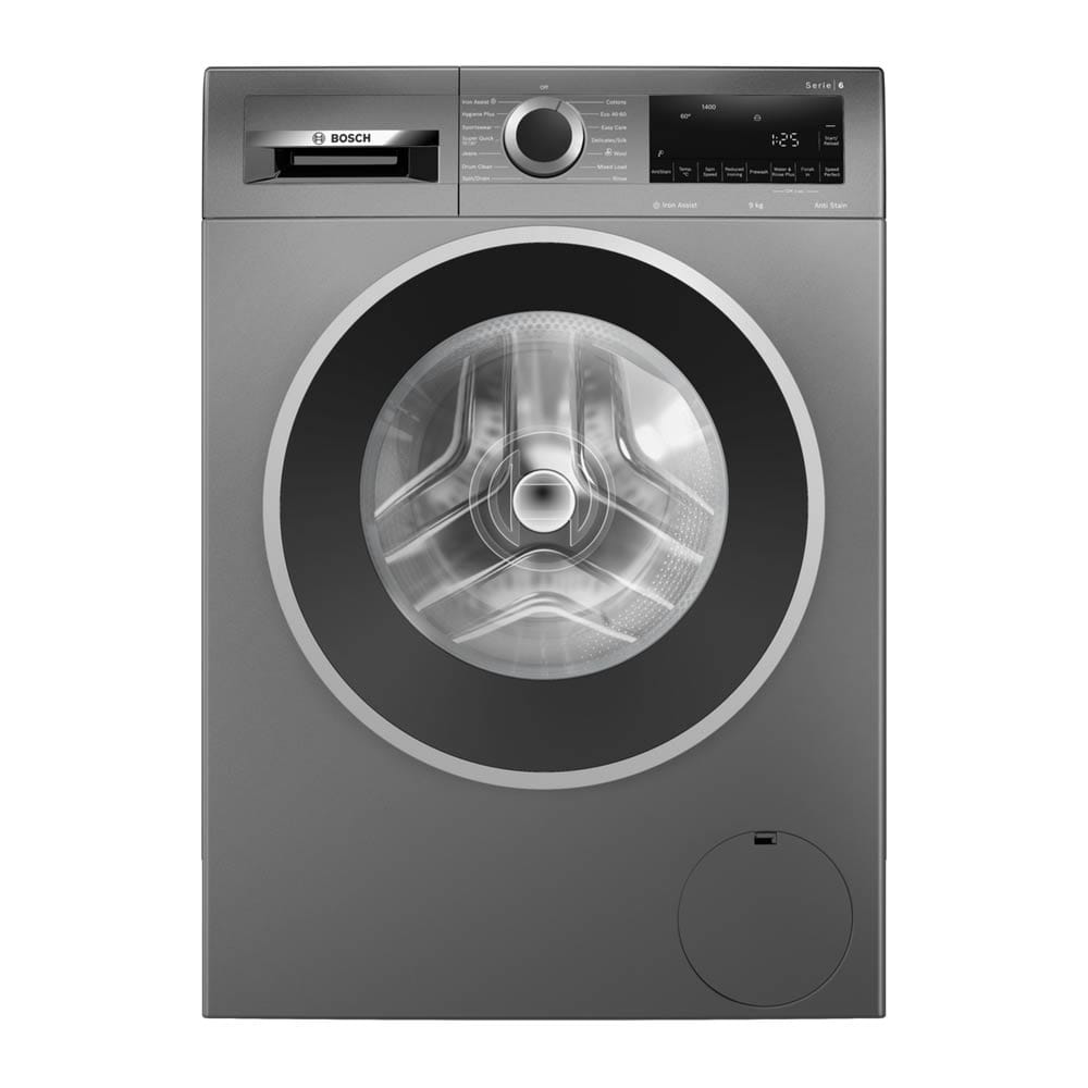 Bosch WGG244ZCGB 9kg, 1400 Spin, Freestanding Washing Machine with Quick Wash, Graphite