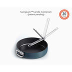 Joseph Joseph Space Folding Handle Ceramic Non-stick 28cm Blue Saute Pan & Lid image 4