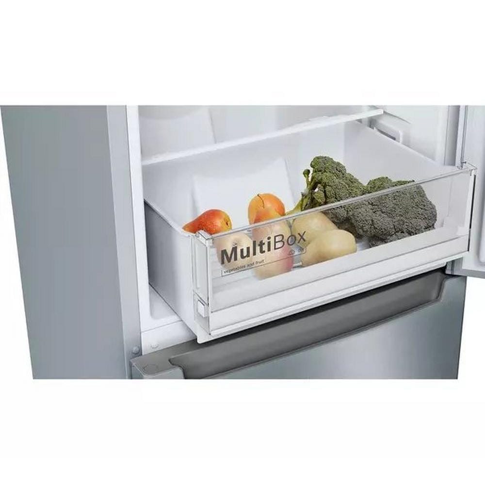 Bosch KGN34NLEAG 186cm Tall Fridge Freezer, 193L Fridge, 105L Freezer, 60cm Wide, NoFrost, Silver image 8