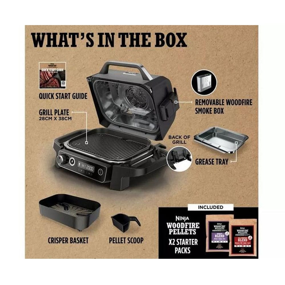 Ninja Woodfire Electric BBQ Grill & Smoker OG701UK image 1