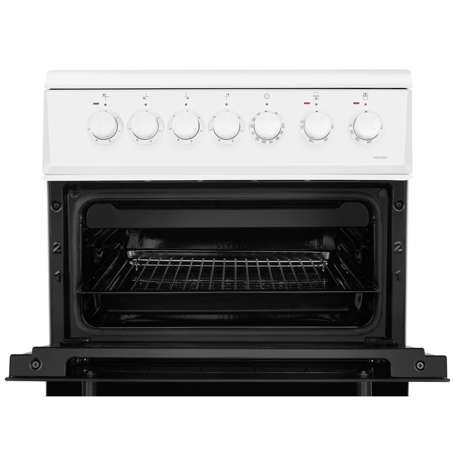 Beko EDVC503W 50cm Freestanding Double Oven and Grill Electric Cooker with Ceramic Hob, White image 4