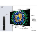 TCL 75A400M-UK 75 Inch, Ultra HD QD Mini LED Television, Google TV, Freeview HD
