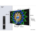 TCL 75A400U-UK 75 Inch, Ultra HD QD Mini LED Television, Google TV, Freeview HD
