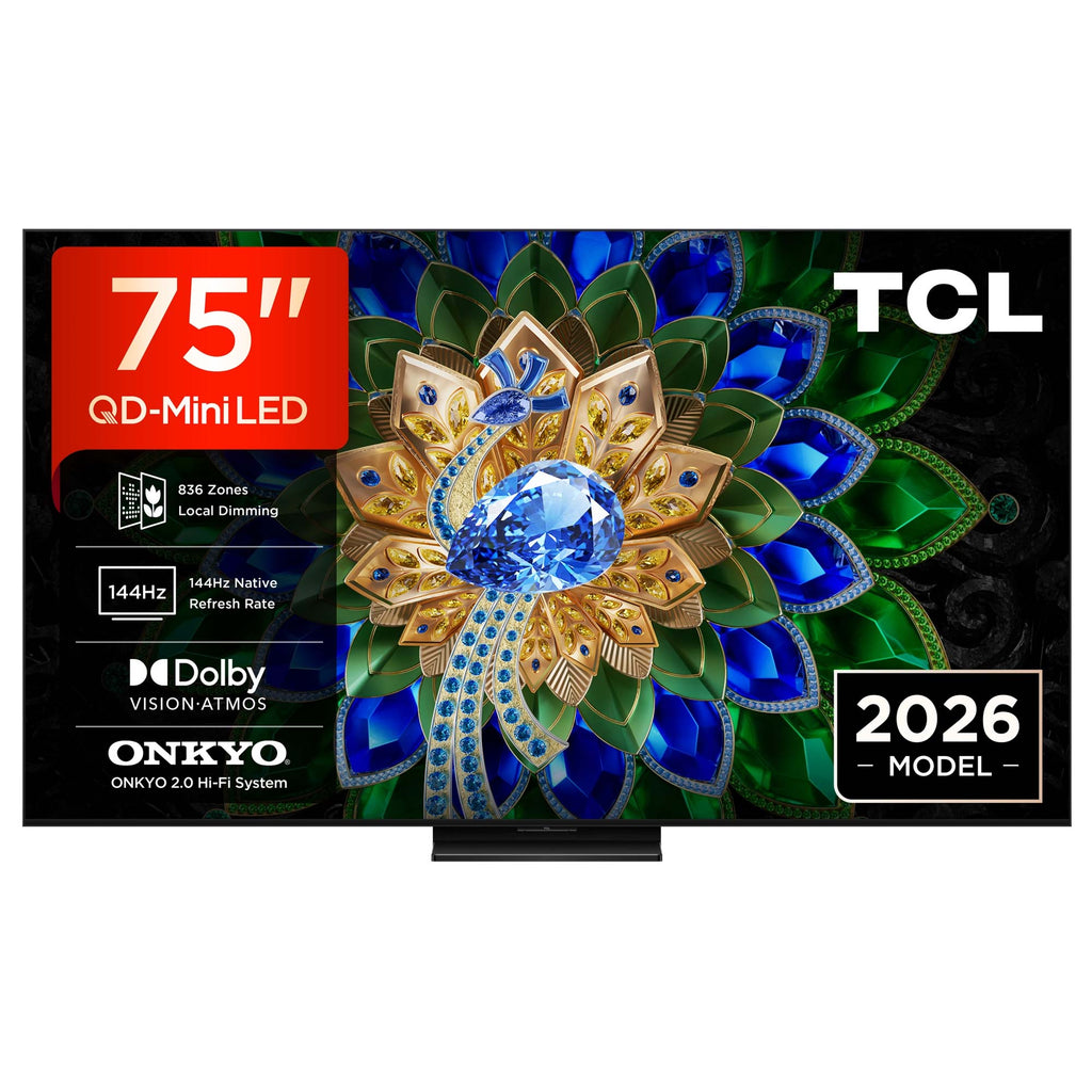 TCL 75A400U-UK 75 Inch, Ultra HD QD Mini LED Television, Google TV, Freeview HD