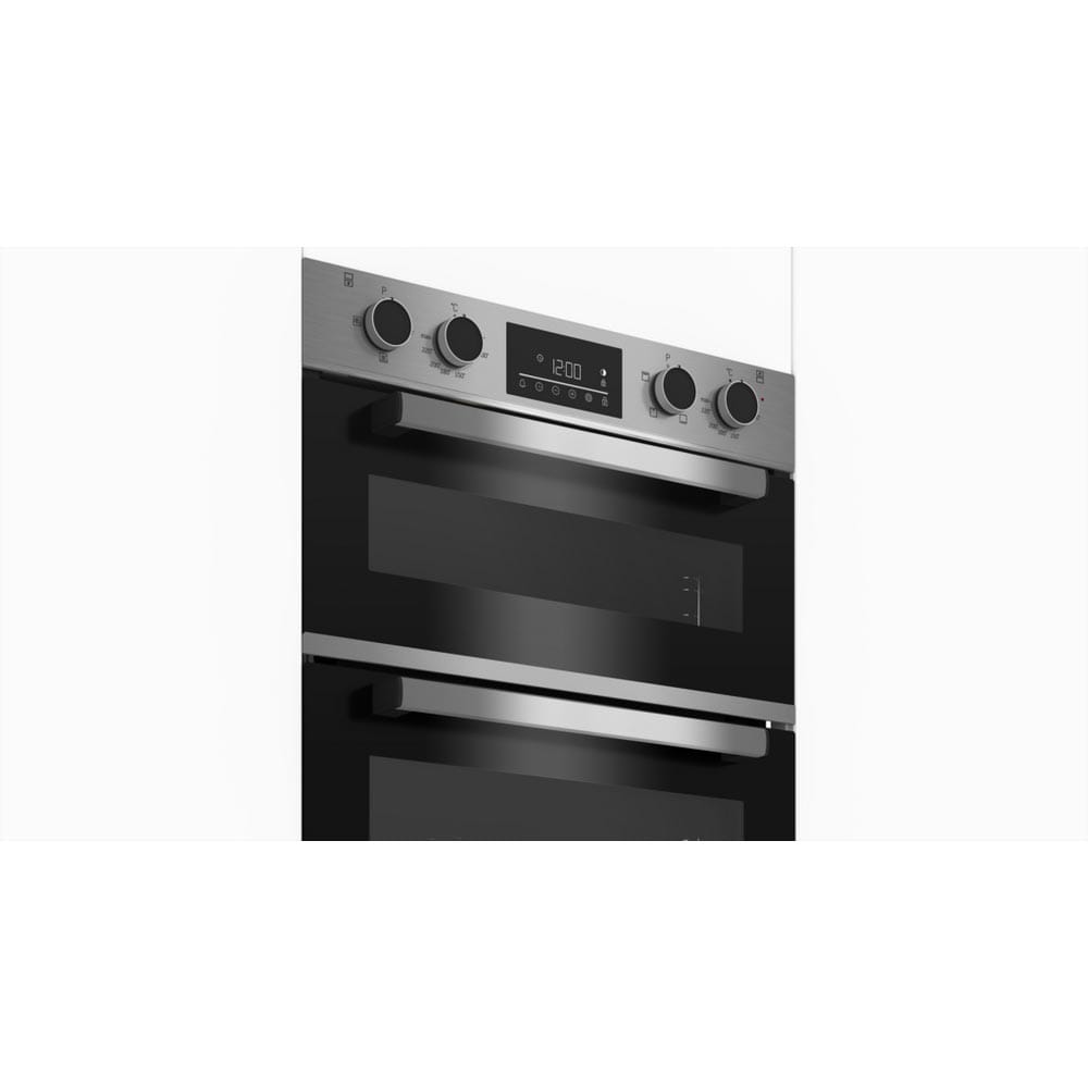 Beko CTFY22309X Built Under Double Electric Oven, 72cm High, Main Oven Fan, Top Conventional Oven and Grill, Stainless Steel image 3