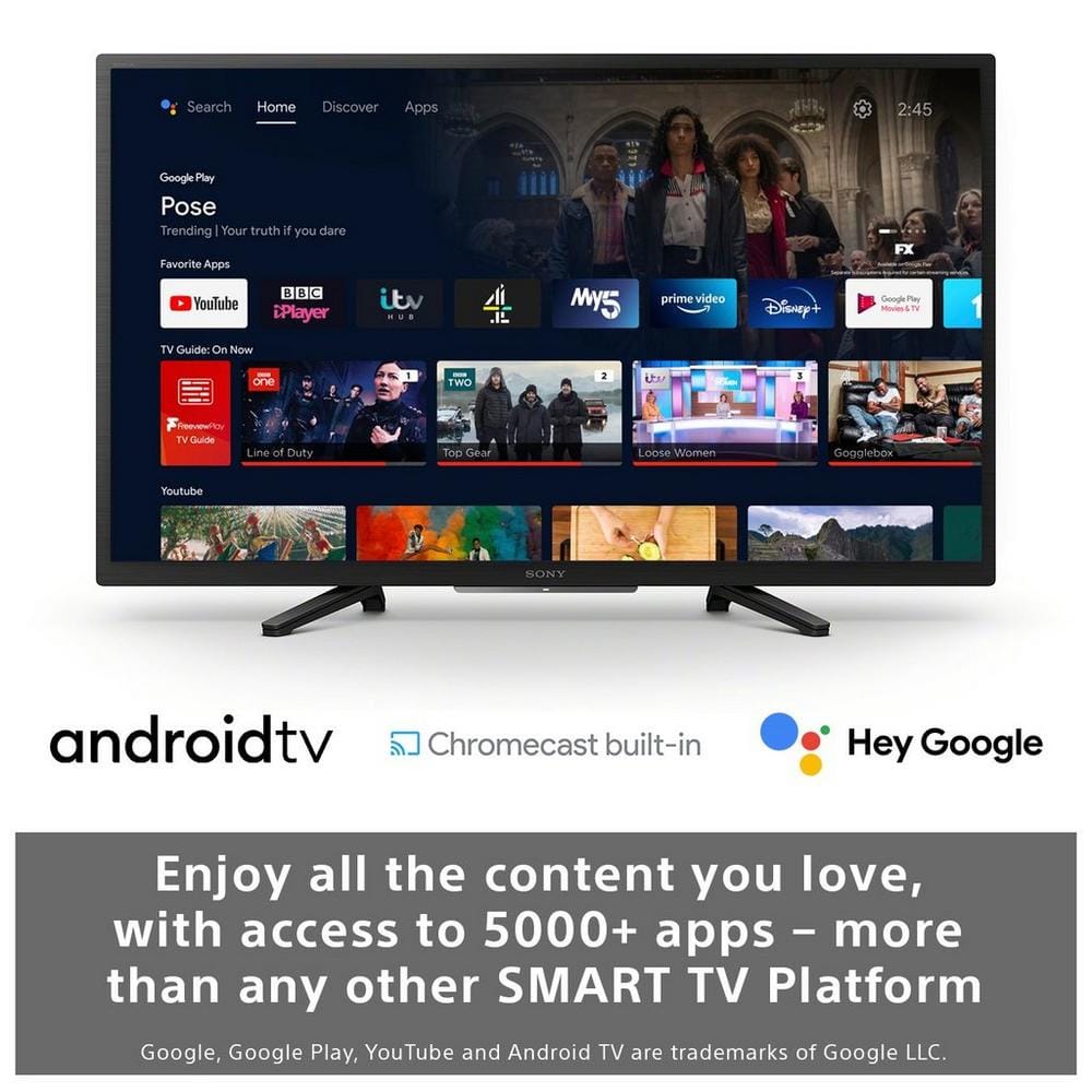 Sony KD32W800P1U 32 Inch, HD Ready HDR, Android TV, Freeview HD image 6