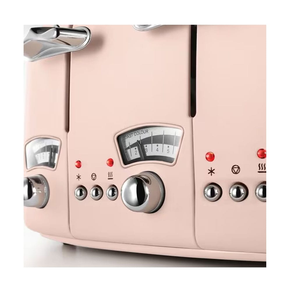 Delonghi Argento Flora 4 Slice Toaster in Pink CT04PK image 1