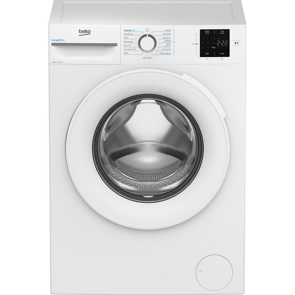 Beko BMN3WT3841W 8kg, 1400 Spin, Freestanding Washing Machine with Quick Wash, White image 0