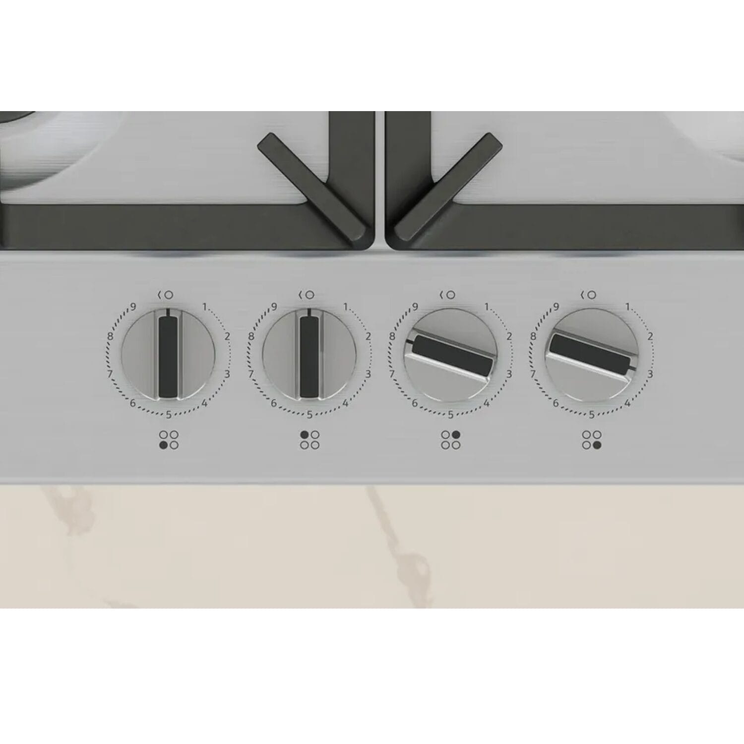 Neff T26CIP8N0 60cm 4 Burner Built-In Gas Hob with Rotary Control, Stainless Steel with Cast Iron Pan Supports image 1