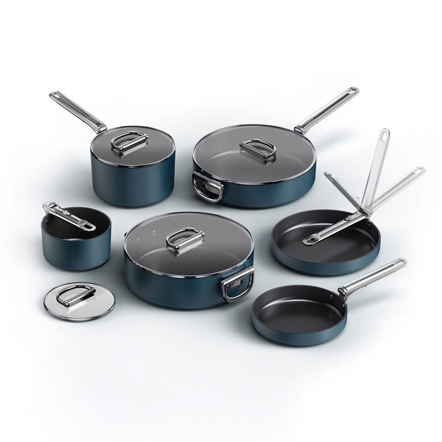 Joseph Joseph Space Folding Handle Ceramic Non-stick 6-piece Cookware Set in Blue - 45086 image 0