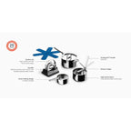 Joseph Joseph 3PC Space Steel Folding Handle Saucepan Set - 1000031 image 2