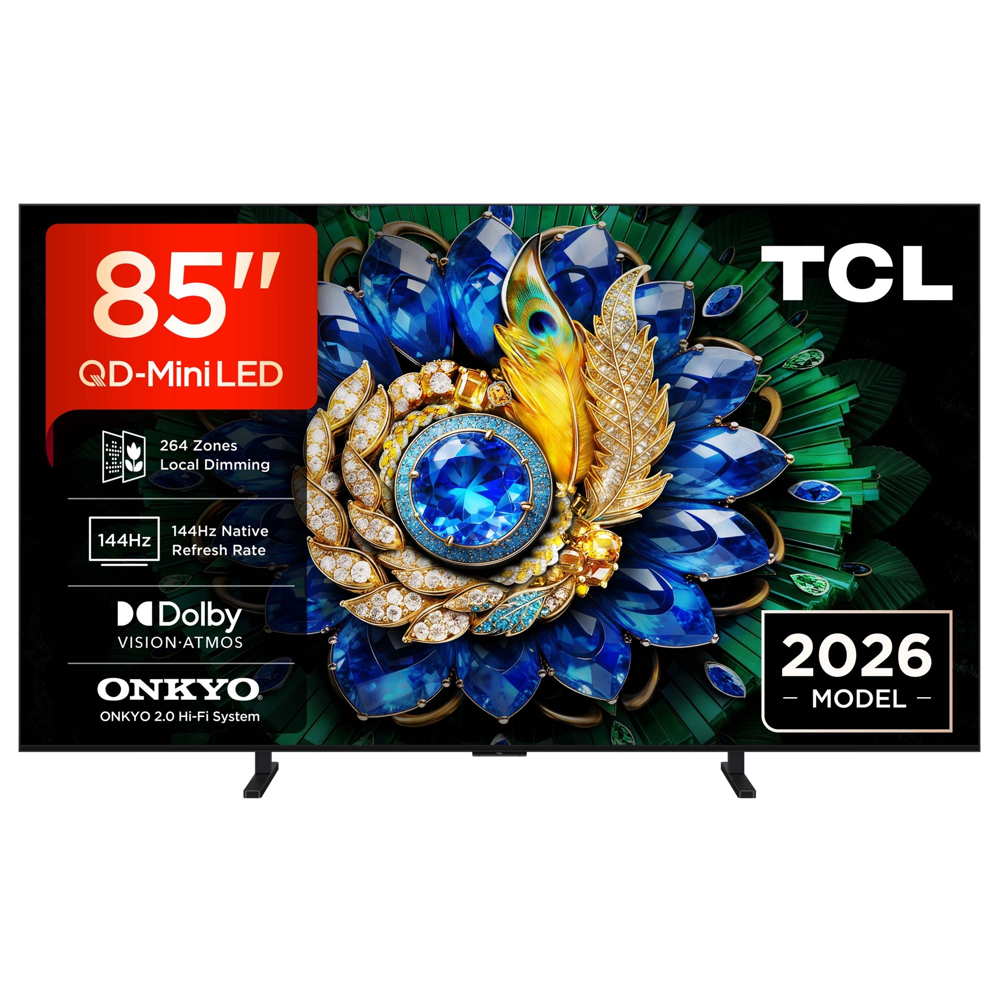 TCL 85A400M-UK 85 Inch, Ultra HD QD Mini LED Television, Google TV, Freeview HD
