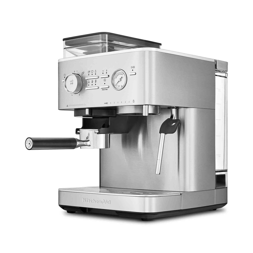 KitchenAid Semi Automatic Espresso Machine with Burr Grinder in Stainless Steel - 5KES6551BSX image 2