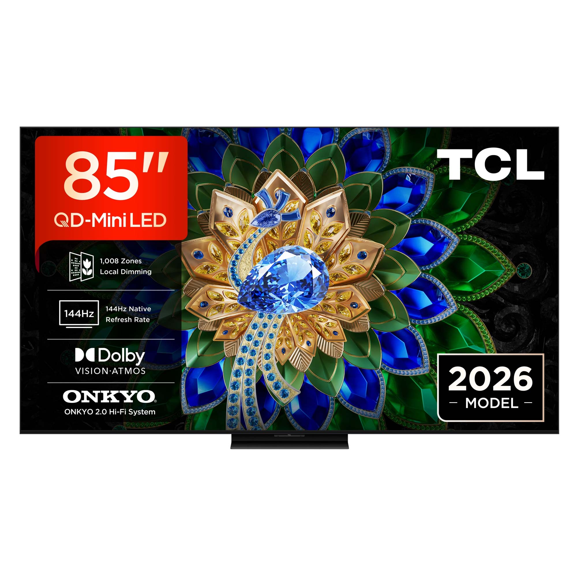 TCL 85A400U-UK 85 Inch, Ultra HD QD Mini LED Television, Google TV, Freeview HD