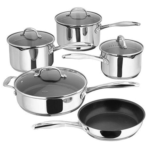 Stellar Profile 5 Piece Draining Saucepan Set S7C4D image 0
