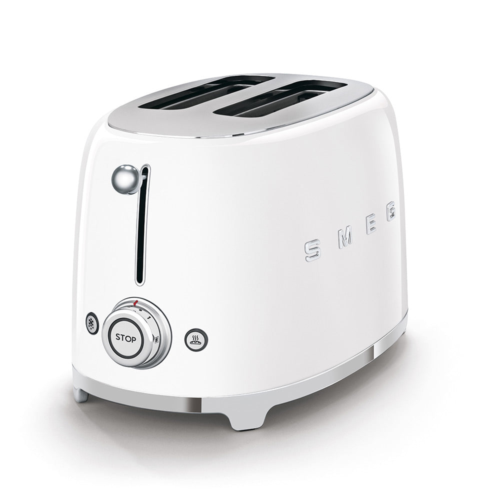 Smeg TSF01WHUK Retro Style 2 Slice Toaster White image 0