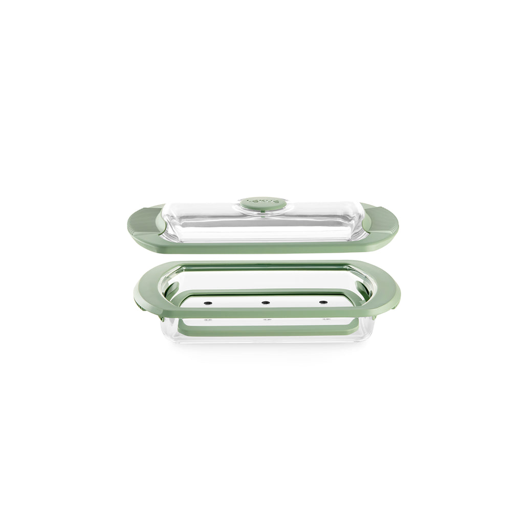 Lékué Glass Steam Cooker & Recipe Book Set - Green (890741)