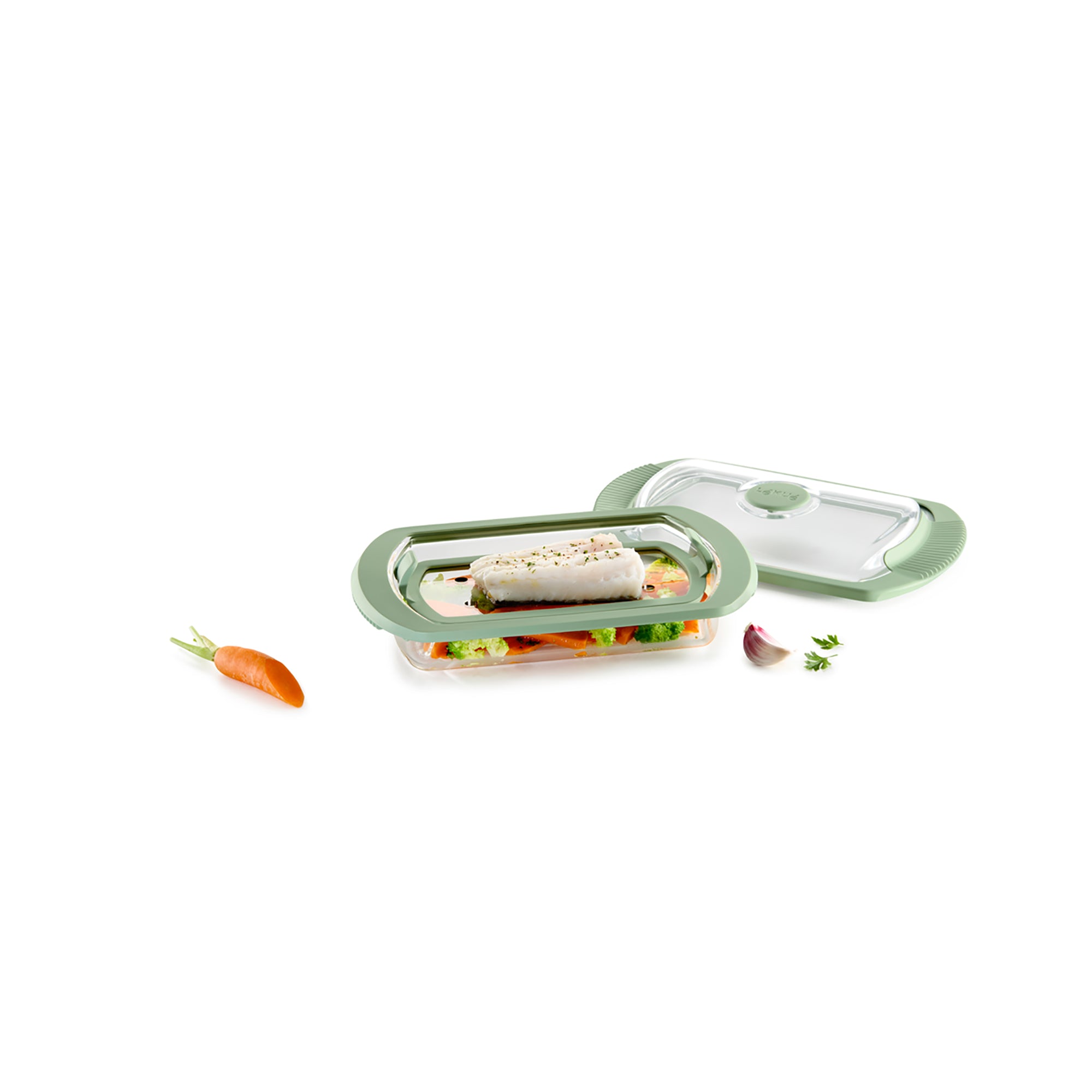 Lékué Glass Steam Cooker & Recipe Book Set - Green (890741)