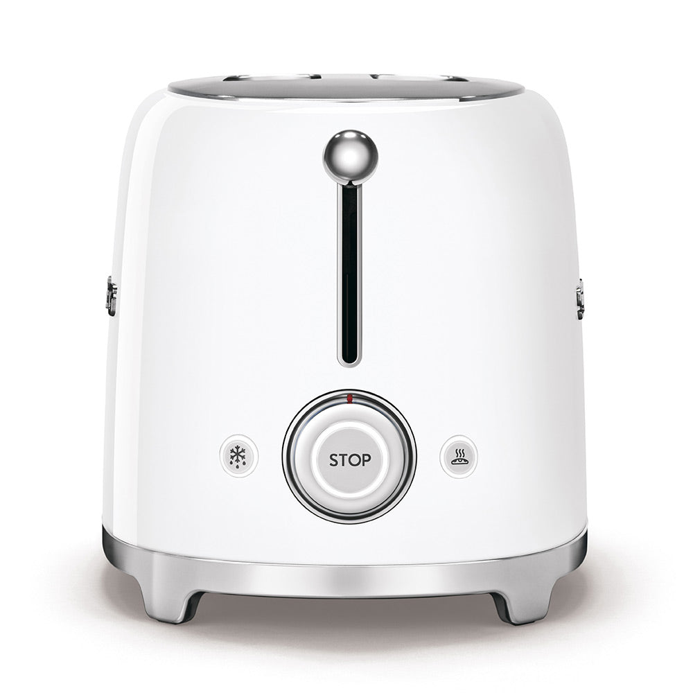 Smeg TSF01WHUK Retro Style 2 Slice Toaster White image 1