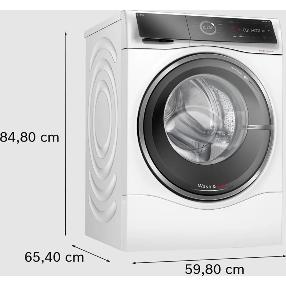 Bosch WNC25410GB 10kg Wash, 6kg Dry, 1400 Spin Freestanding Washer Dryer, White image 7