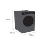 Schonhaus WMSF01914AG 9kg, 1400 Spin, Freestanding Washing Machine with Quick Wash, Graphite image 2