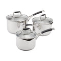 Stellar Flow 3 Piece Draining Saucepan Set S5A1D image 0