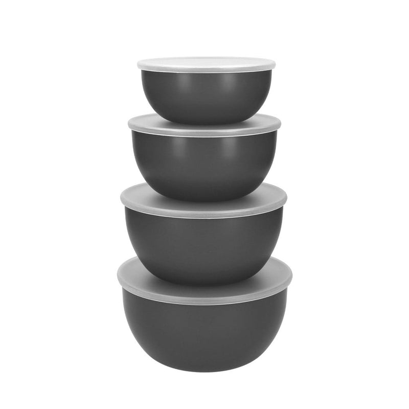KitchenAid 4 Piece Meal Prep Bowls Set with Lids - Charcoal Grey KQG176OSCGG image 0
