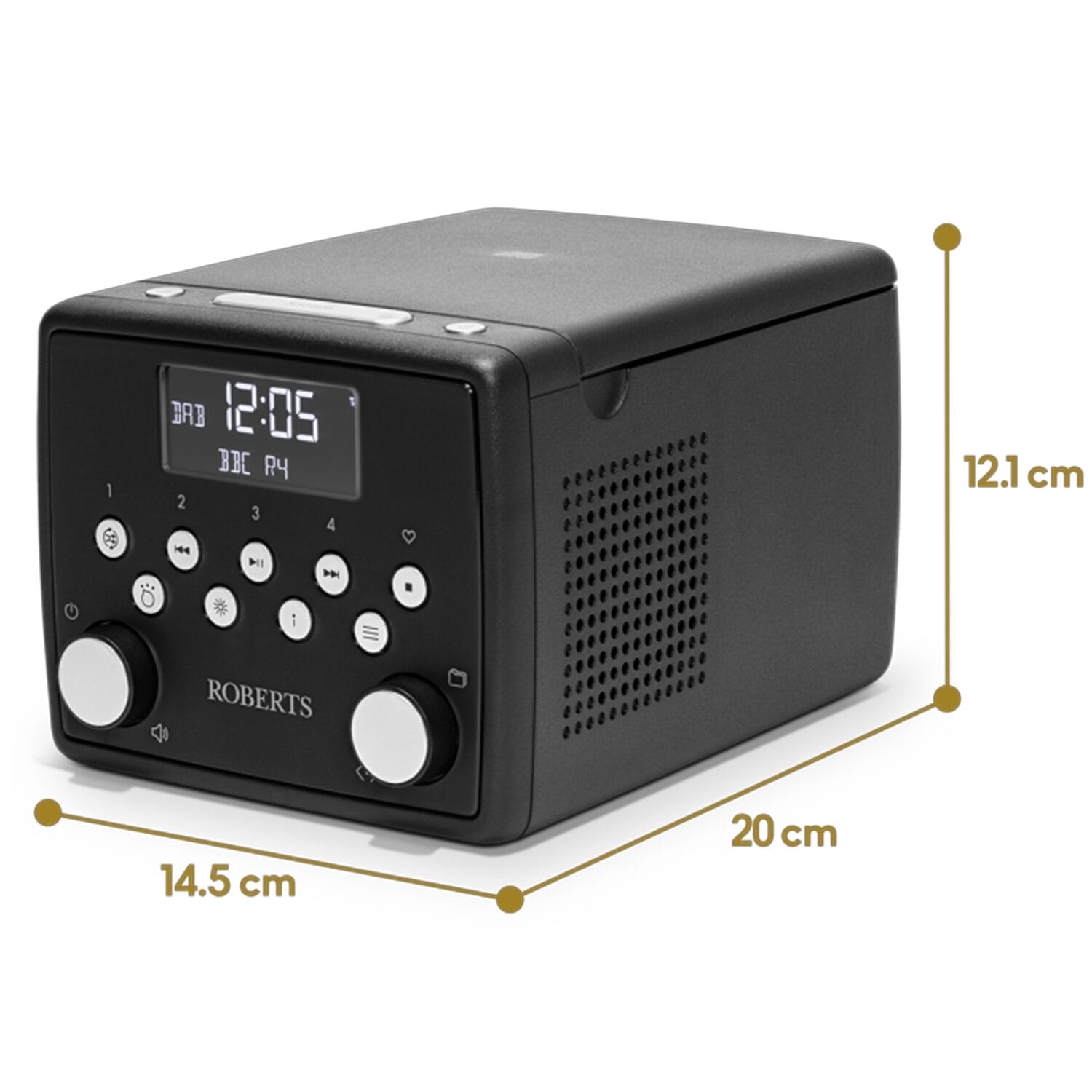 Roberts SOUND49BK DAB+/CD Bedside Alarm Clock Radio image 2