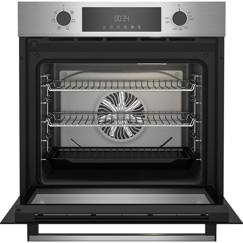 Beko CIMY91X Built In Single Electric Multi-function Fan Oven with Grill, Stainless Steel image 1
