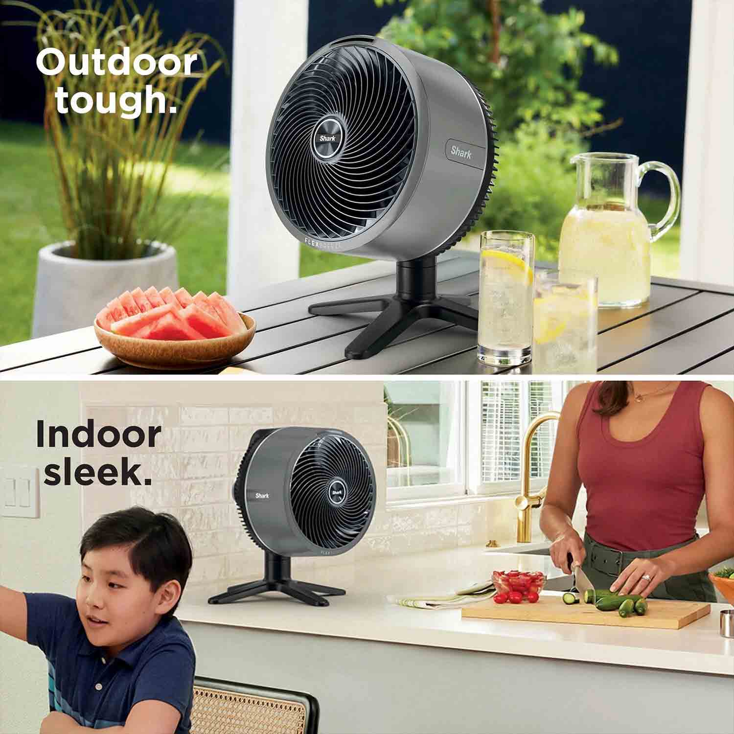 Shark FlexBreeze TableMate Indoor to Outdoor Tabletop Fan in Winter Fog - FA150UK image 2