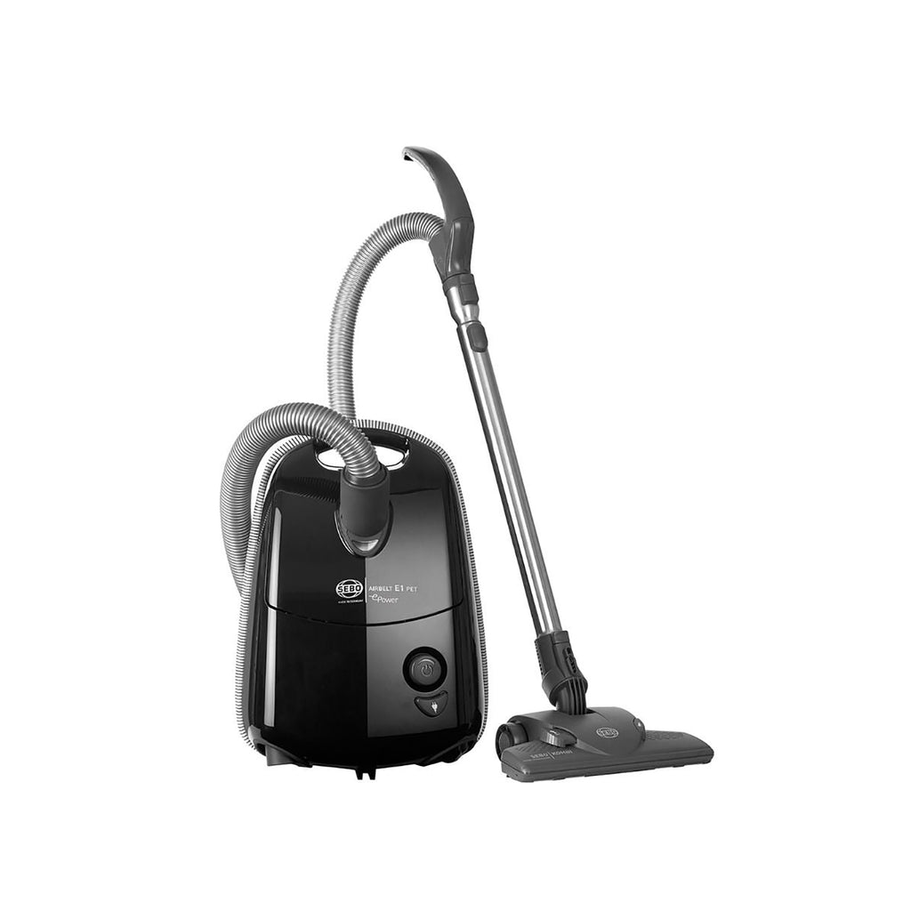 SEBO AIRBELT E1 PET +BOOST Cylinder Vacuum Cleaner - Onyx Black
