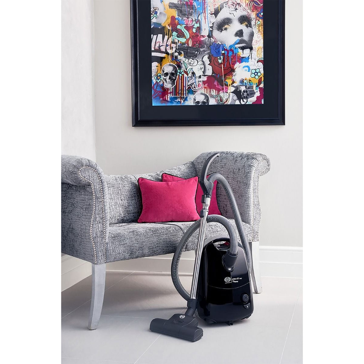 SEBO AIRBELT E1 PET +BOOST Cylinder Vacuum Cleaner - Onyx Black