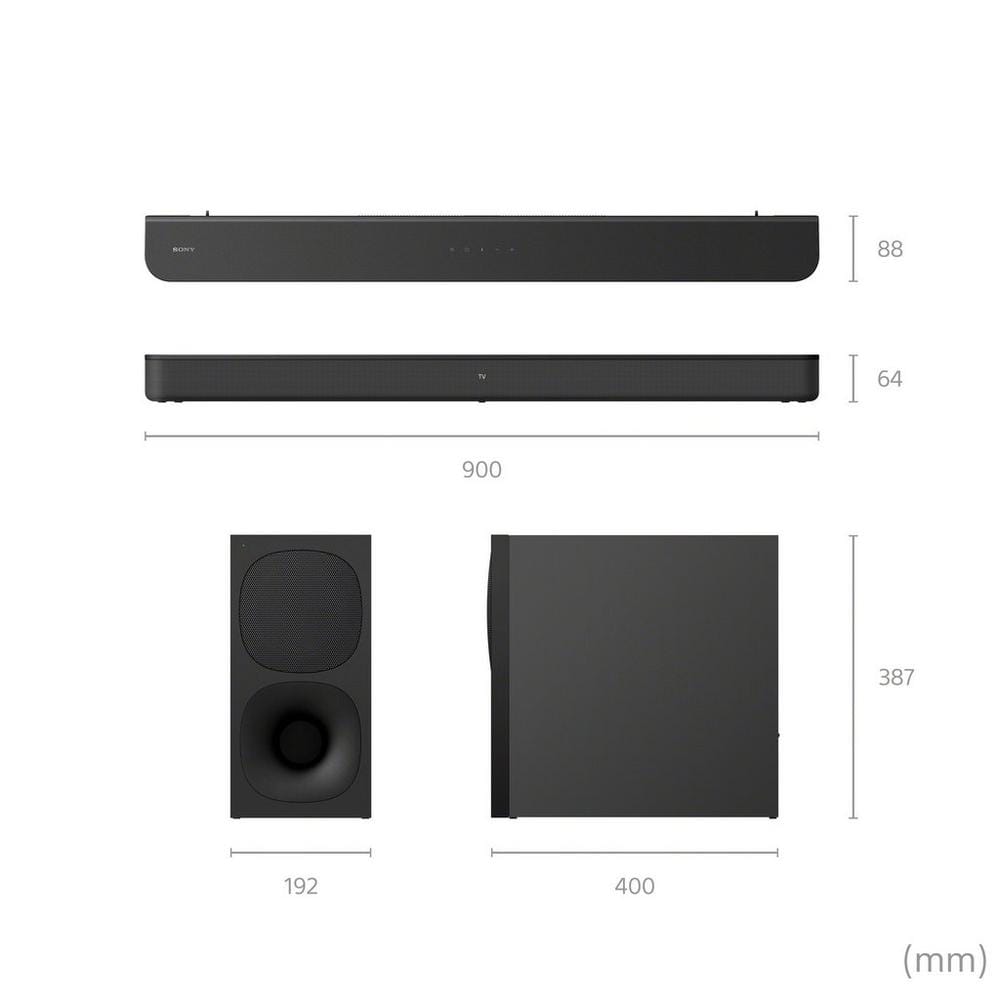 Sony HTSD40_CEK Dolby Digital 2.1ch Soundbar & Subwoofer in Black image 3