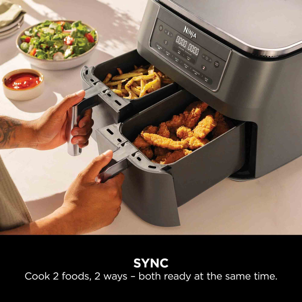 Ninja 7.6 litre 6-in-1 Dual Zone Air Fryer in Gun Metal Grey - DZ300UK image 7