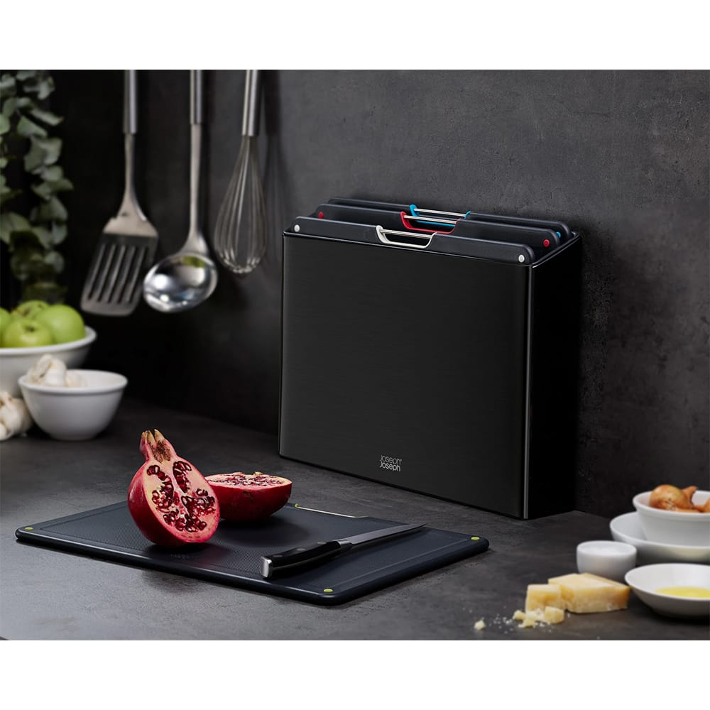 Joseph Joseph Folio™ Steel 4-piece Black Chopping Board Set - 60171 image 6