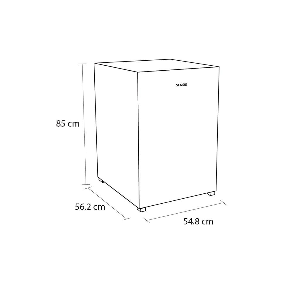 Sensis RFUCF01F54EW Undercounter Fridge with Freezer, 99 Litre Fridge, 15 Litre Freezer, 55cm Wide, White image 2