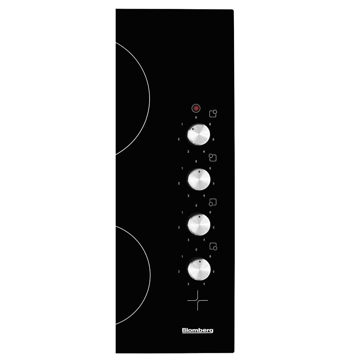 Blomberg MKN24001 60cm 4 Zone Built-In Electric Ceramic Hob with Rotary Control, 32 Amp, Black Glass image 2